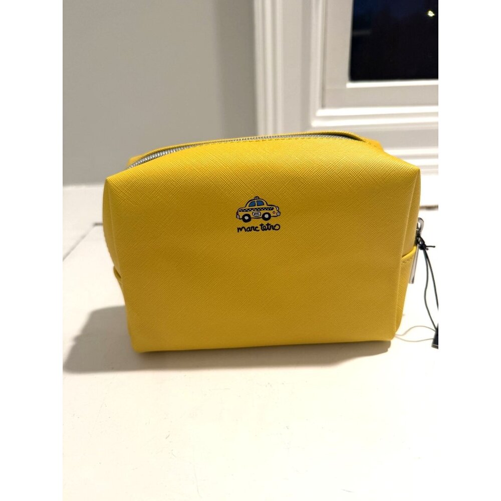 NWT Marc Tetro NYC Taxi Cosmetic Bag Pouch Yellow 7"x5"x3" [jb] - Picture 3 of 8